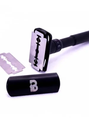 Adjustable Double-Edge Safety Razor Black (Incl. 5 Razor Blades)